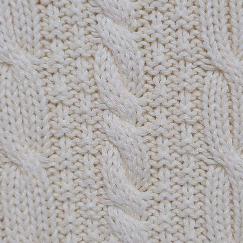 Austin Reed Cream Cable Knit Sweater Medium - Picture 7 of 8